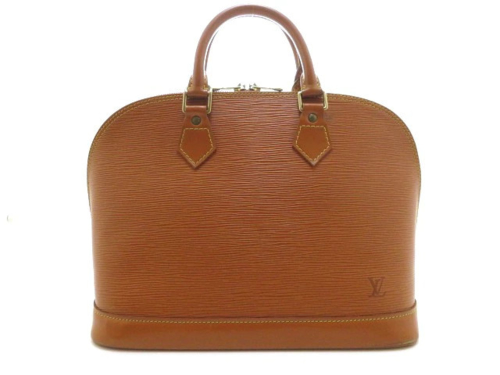 LOUIS VUITTON Alma handbag Epi leather Zipangu Gold Brown